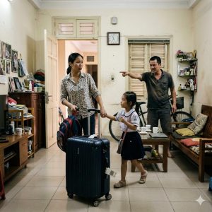 Đêm đó, điện thoại của Hương sáng lên lúc gần 1 giờ sáng. Một bức ảnh… chồng cô đang ôm một người phụ nữ trẻ trong khách sạn.