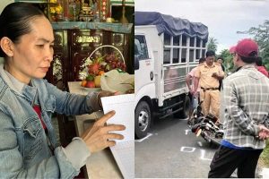 Mẹ của nữ sinh bị TNGT ở Vĩnh Long lặng lẽ đến bàn thờ, thắp nén nhang cho chồng và con