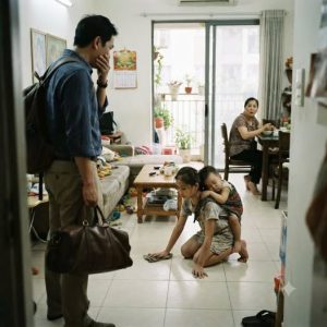 Tôi thuê chị trông 2 con sau khi vợ tôi qu/a đ/ời vì thường xuyên phải đi công tác. Hôm về nhà sớm hơn kế hoạch thì đi::ếng người khi thấy con g/ái 8t đang q//u/ỳ lau sàn nhà, trên lưng cõng đ/ứa e/m